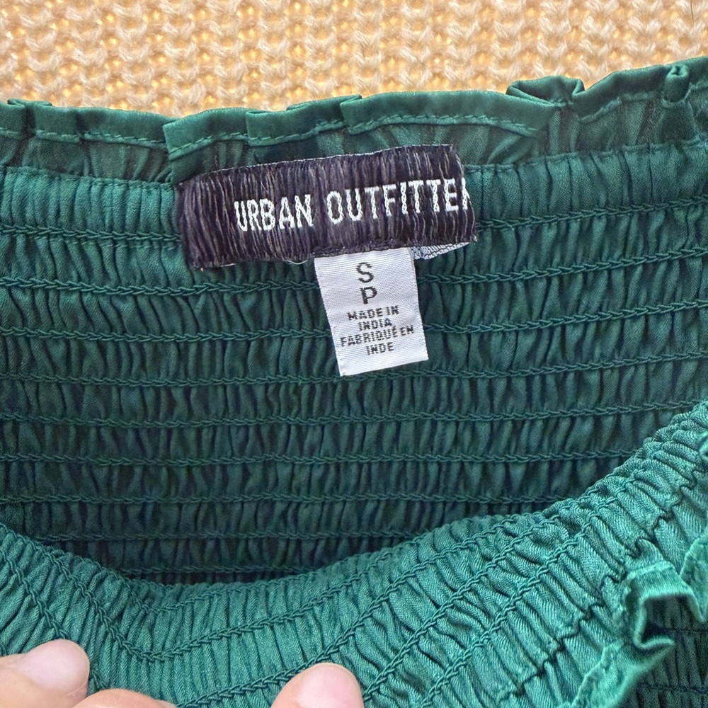 Urban Outfitters Emerald Green Diana Square Neck Top Small - Picture 3 of 10